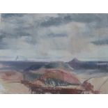 Lida Hatrick M.A.(Hons) M.Sc.(British, B.1948), East Lothian from the Gifford Rd (Bass Rock), oil