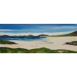 Anne White (Scottish, B.1960), The Beach, Luskentyre, Harris, acrylic on canvas, initials lower