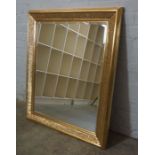 Modern Gilt Framed Wall Mirror, 106cm high, 91cm wide