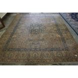 Persian style Machine made Carpet, Decorated with allover panels of Animals in foliage, 331cm x