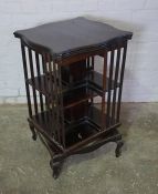 Mahogany Revolving Bookcase, 87cm high, 53cm wide