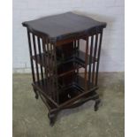 Mahogany Revolving Bookcase, 87cm high, 53cm wide