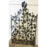 Architectural & Salvage Interest, Antique Wrought Iron Gate, Decorated with a shield shaped