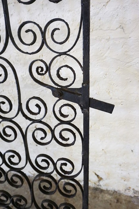 Architectural & Salvage Interest, Antique Wrought Iron Scrolled Gate, 182cm high, 134cm wide - Image 2 of 6