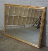 Modern Gilt Framed Wall Mirror, 85cm high, 110cm wide