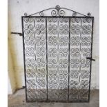 Architectural & Salvage Interest, Antique Wrought Iron Scrolled Gate, 182cm high, 134cm wide