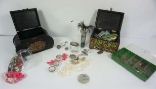 Quantity of Costume Jewellery, Hat Pins & Silver, To include a Scottish Silver and Agate Brooch,
