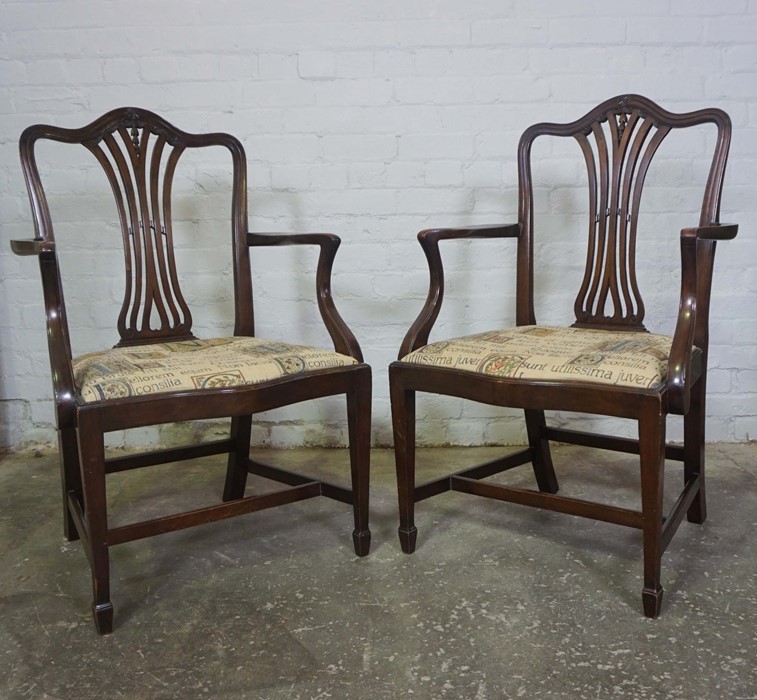 Set of Eight Chippendale style Mahogany Dining Chairs, Comprising of two carver chairs with six side - Image 2 of 9