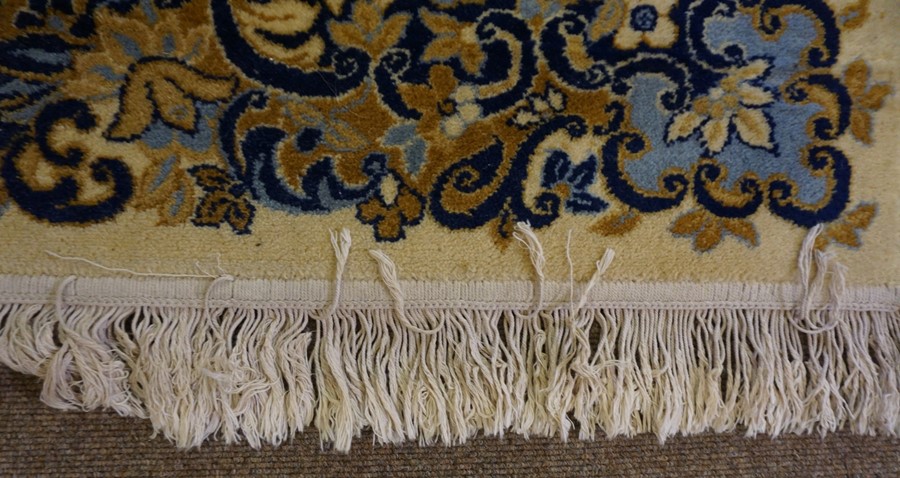 Super Keshan Machine Made Carpet, Decorated with Floral panels on a cream ground, 390cm x 300cm - Image 4 of 4