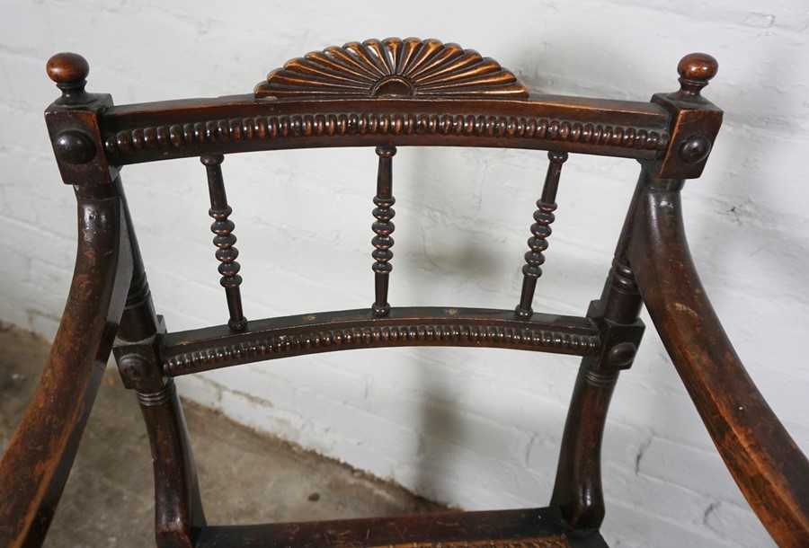 Three Assorted Chairs, circa 19th century and later, Largest, 85cm high, With a Stool (4) - Image 7 of 11