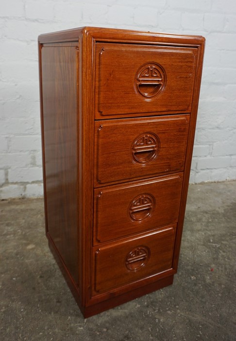 Chinese style Hardwood Chest of Drawers, Having four Drawers, 76cm high, 33cm wide, 38cm deep - Image 2 of 5