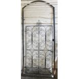 Architectural & Salvage Interest, Antique Wrought Iron Scrolled Gate, 210cm high, 106cm wide, With