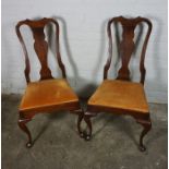 Set of Six Mahogany Splat Back Dining Chairs by Hitchcock, Having a label to the underside, 102cm