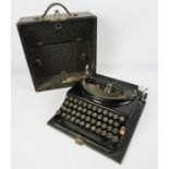 Remington Portable Typewriter, With case