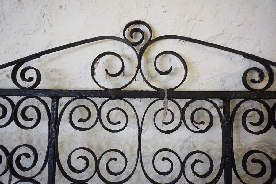 Architectural & Salvage Interest, Antique Wrought Iron Scrolled Gate, 182cm high, 134cm wide - Image 3 of 6