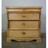 Oak Chest of Drawers, circa 19th century, Having a small Drawer above three long Drawers, 91cm high,