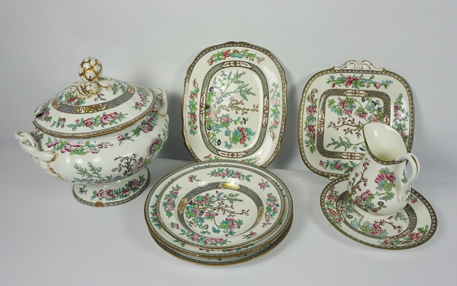 Quantity of Coalport Indian Tree Coral Design Pottery Dinner Wares, To include A Tureen, Dinner