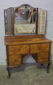 Walnut Three Piece Bedroom Suite, Comprising of a single drawer Wardrobe, Dressing Table and Chest