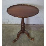 Reproduction Hardwood Tea Table, Having a tilt top, Raised on Ball and Claw feet, 74cm high, 60cm