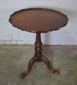 Reproduction Hardwood Tea Table, Having a tilt top, Raised on Ball and Claw feet, 74cm high, 60cm