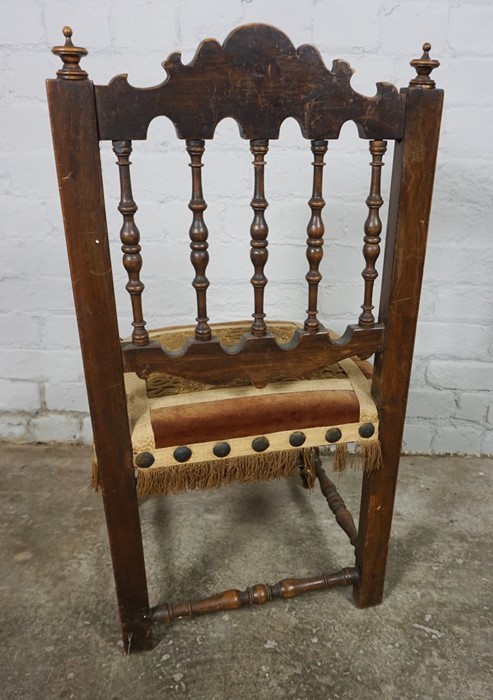 Three Assorted Chairs, circa 19th century and later, Largest, 85cm high, With a Stool (4) - Image 11 of 11