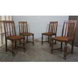 Set of Four Vintage Dining Chairs, 90cm high, (4)