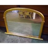 Modern Gilt Overmantel Mirror, 80cm high, 118cm wide