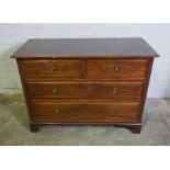 Mahogany Chest of Drawers, 78cm high, 112cm wide, 51cm deep, With a matching Dressing Table, (2)