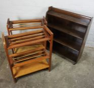 Two Shoe Racks, 77cm high, 60cm wide, 26cm deep, With an Open Bookcase, (3)