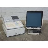 Electronic Cash Register by Sharpe, With an Eyecom Monitor, (2)Condition reportNot tested, Sold as