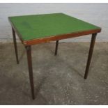 Vintage Folding Card Table, 67cm high, 76cm wide