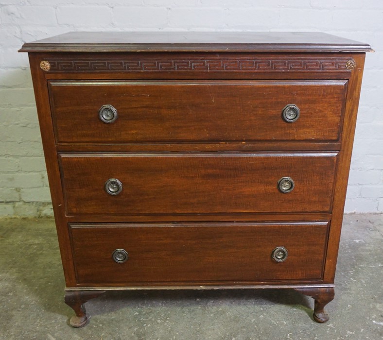 Mahogany Chest of Drawers, 93cm high, 93cm wide, 48cm deep - Image 2 of 6