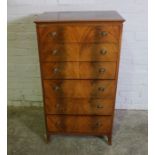 Two Mahogany Chests of Drawers, With a similar Bedside Cabinet, Largest Chest 115cm high, 64cm wide,