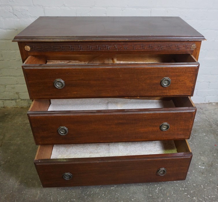 Mahogany Chest of Drawers, 93cm high, 93cm wide, 48cm deep - Image 3 of 6