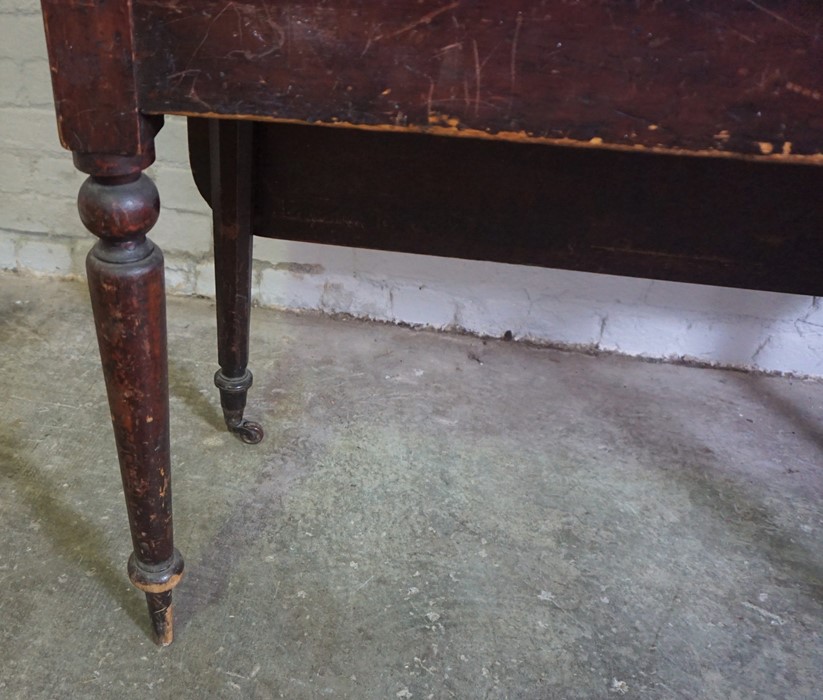 Victorian and Later Drop Leaf Tea Table, 76cm high, 107cm wide - Image 2 of 2