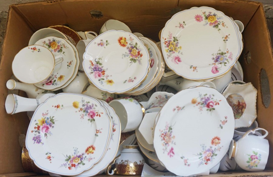 Box of Assorted China, To include Royal Crown Derby Tea Wares - Image 3 of 3