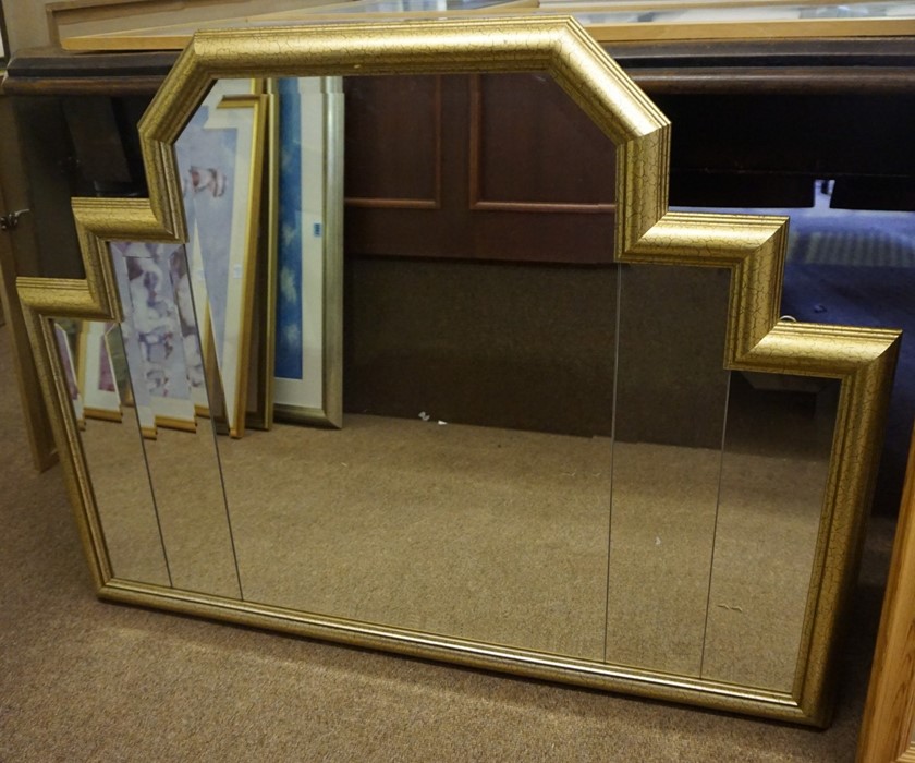 Two Modern Wall Mirrors, One example 77cm high, 105cm wide, (2)