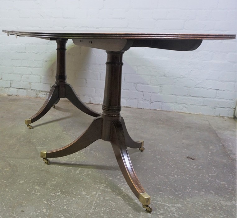 Mahogany Twin Pedestal Dining Table, Having an Additional leave, 32cm high, 182cm long, 93cm wide - Image 2 of 7