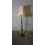 Oak Floor Lamp, With Shade, 187cm high Condition reportNot tested, Sold as seen
