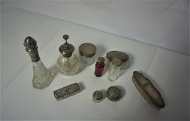 Mixed Lot of Silver Top Toilet Bottles (circa early 20th century) To include an Atomiser, Various