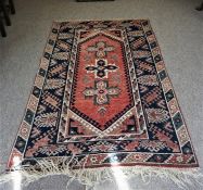 Turkish Rug, Decorated with Geometric motifs, 201cm x 119cm