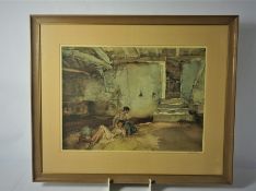 After Sir William Russell Flint "Retreat from the Sun" Signed Limited Edition Print, Signed in