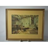 After Sir William Russell Flint "Retreat from the Sun" Signed Limited Edition Print, Signed in