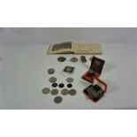 Mixed Lot of Cap Badges, Coins and Collectables, To include Cap Badges for the KOSB, The Queen