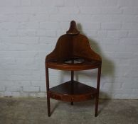 Georgian style Mahogany Wash Stand, Having a three quarter Gallery above a small Drawer and two faux