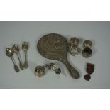 Mixed Lot of Silver (circa 19th / early 20th century) To include Silver Backed Dressing Items,