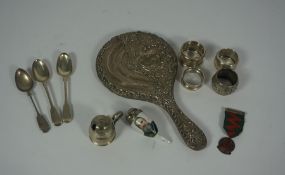 Mixed Lot of Silver (circa 19th / early 20th century) To include Silver Backed Dressing Items,