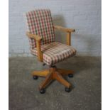 Pine Adjustable Desk Chair, 104cm high
