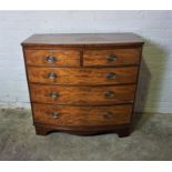 Georgian Mahogany Chest of Drawers, Having two small Drawers above three long Drawers, 98cm high,