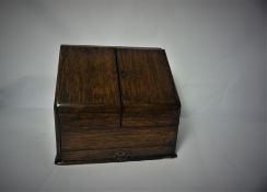 Oak Stationery Box (circa early 20th century) 29cm high, 32cm wide, 20cm deep